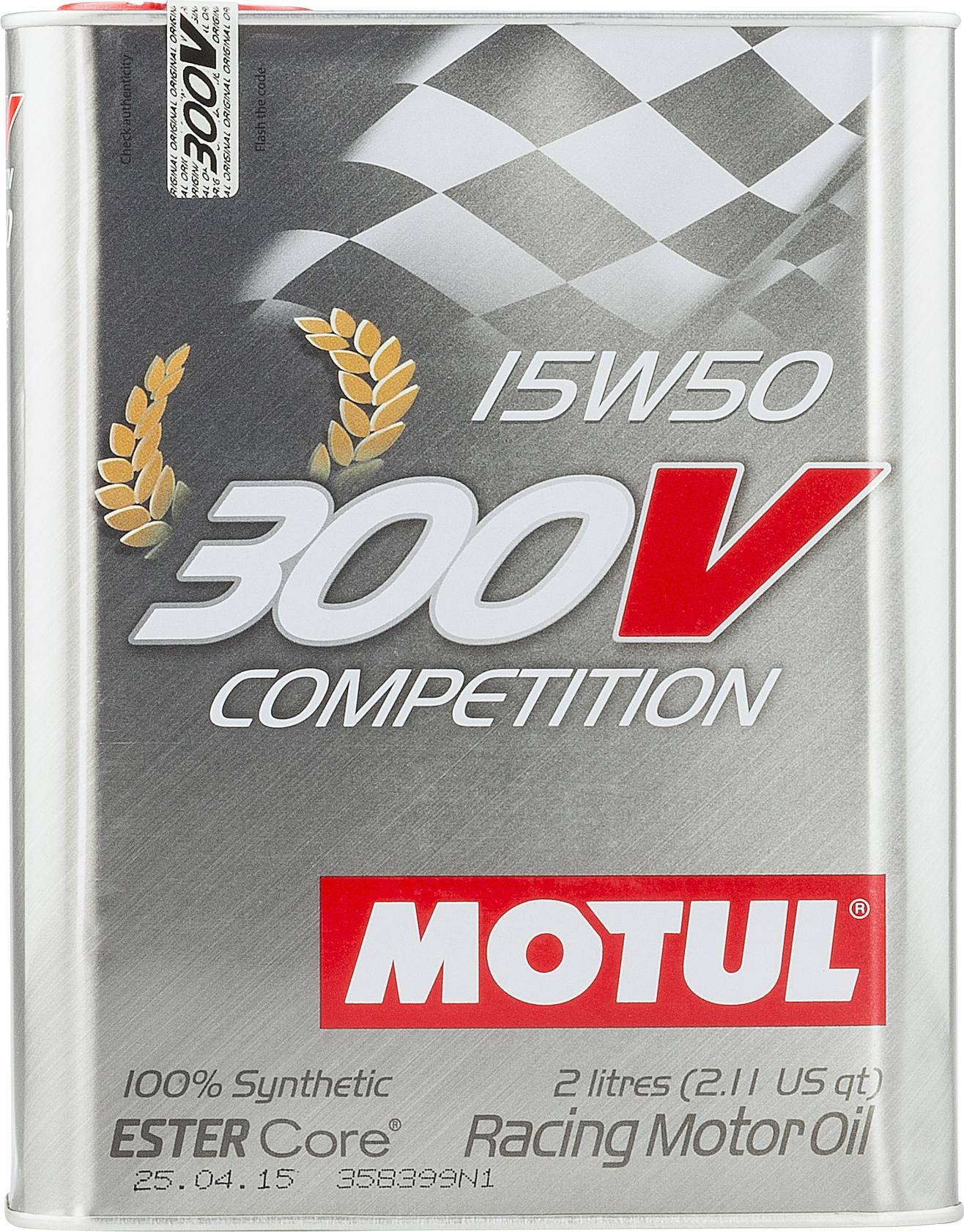 Engine Oil (15w50) (2 Liter) (Competition 300V) - Motul 104244